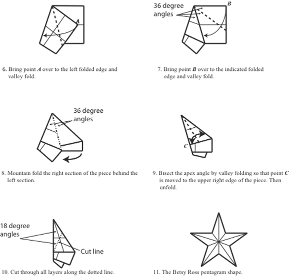 folding/one-cutting a Betsy Ross star