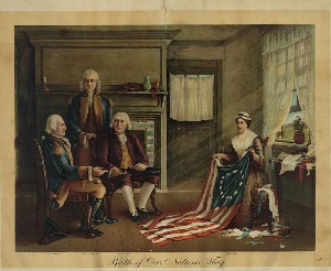 painitng of Betsy Ross by Weisberger