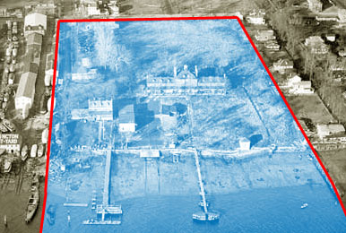 Aerial view of the Lazaretto c 1929.