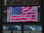 flag on a scoreboard