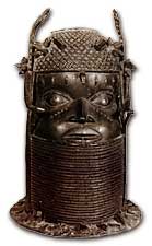 Memorial head cast in bronze, Kingdom of Benin in present-day Nigeria