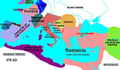 Map of the Decline of Rome