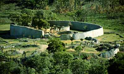 The ruins of Great Zimbabwe