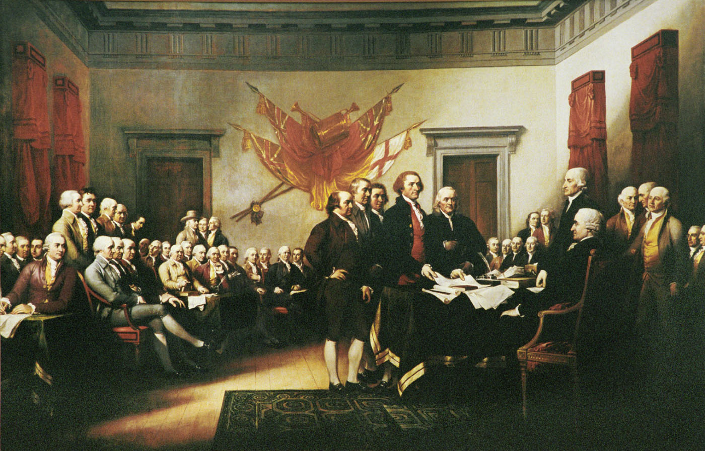 John Trumbull's "Declaration of Independence, July 4, 1776" Source:  http://www.ushistory.org