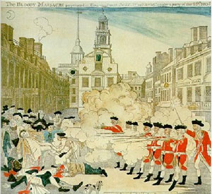 Image result for images of the boston massacre