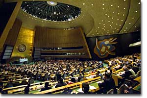Opening session of the UN General Assembly.