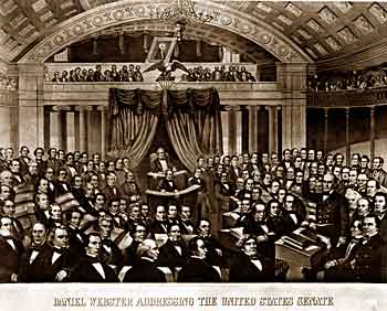 Daniel Webster addressing the Senate
