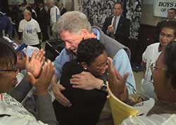 Clinton at Boys and Girls Club