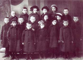 A group of poor Polish children