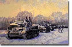 German Mark IV tanks advance through Russia