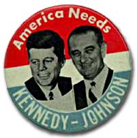 Kennedy-Johnson campaign pin