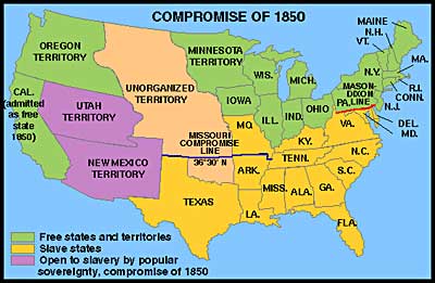 Compromise of 1850 map