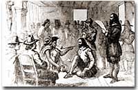 Massasoit's treaty with the Pilgrams