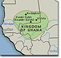 Map of the Ancient Kingdom of Ghana