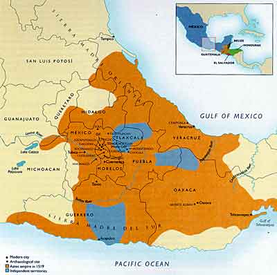 The Aztec empire, c. 1519