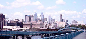View of Philly from Ben Franklin Bridge