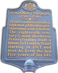 Franklin plaque