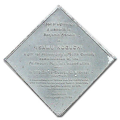 Isamu Noguchi plaque