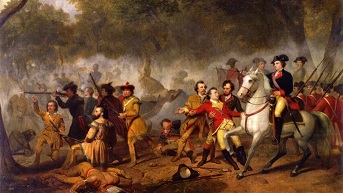 Painting: Washington as a Captain in the French and Indian War