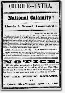 Broadside announcing Lincoln's assassination