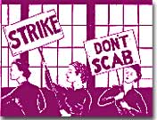 "Strike, Don't Scab" Poster