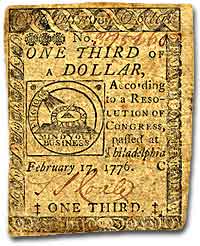 Continental Currency, 1776
