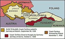 Map of Sudetenland