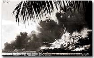 USS Shaw during the Pearl Harbor attack
