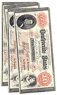 Confederate $10 note