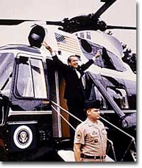 Nixon leaves the White House