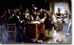 Signing the Mayflower Compact