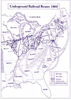 Underground Railroad Map