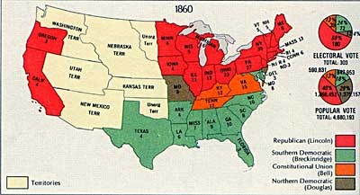 Electoral Map of 1860