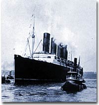 Lusitania docks