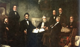 First Reading of the Emancipation Proclamation by President Lincoln, painted by Francis Carpenter