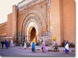 Gate in city wall, Marrakech medina