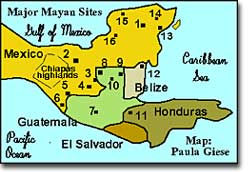 Map of Maya Civilization