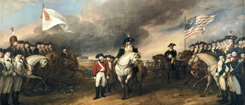 Painting depicting the surrender by Cornwallis