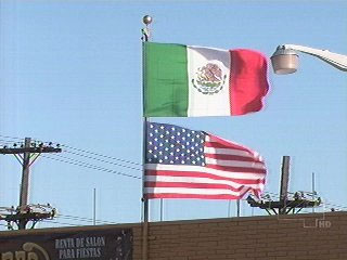 Mexican-US flags