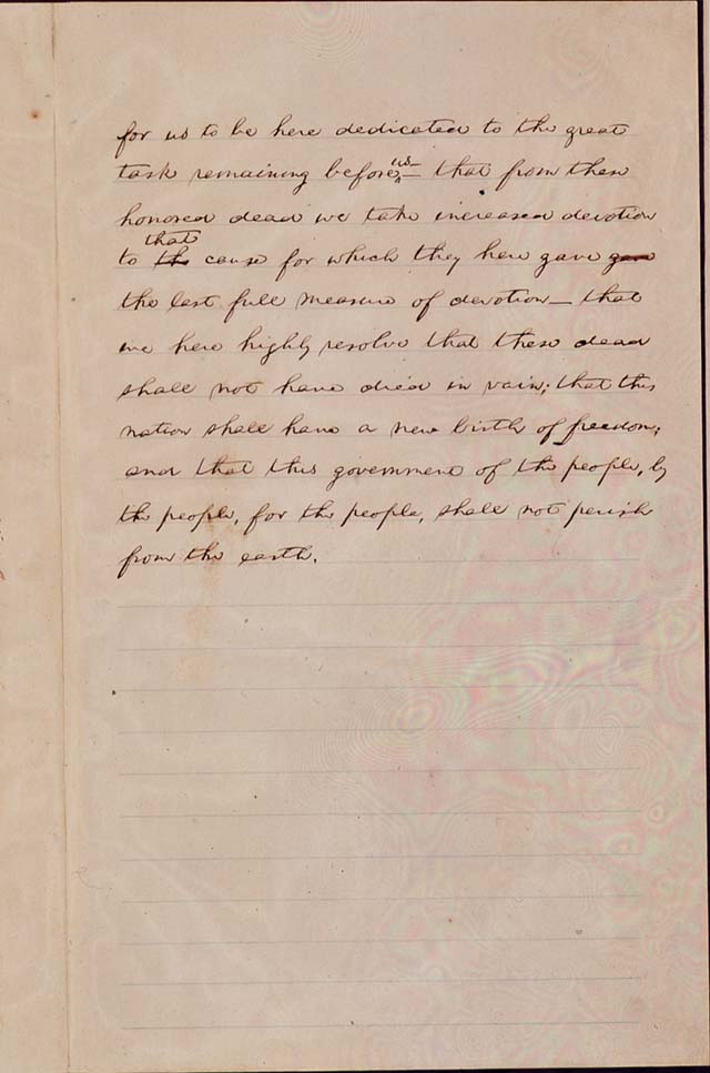 Gettysburg Address handwritten