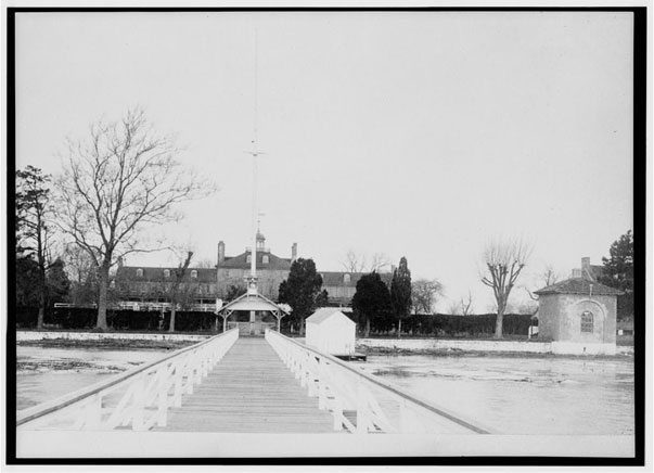 Early photograph of Lazaretto from the river