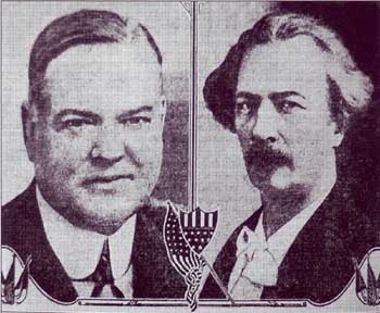 Photos of Hoover and Ignacy Paderewski