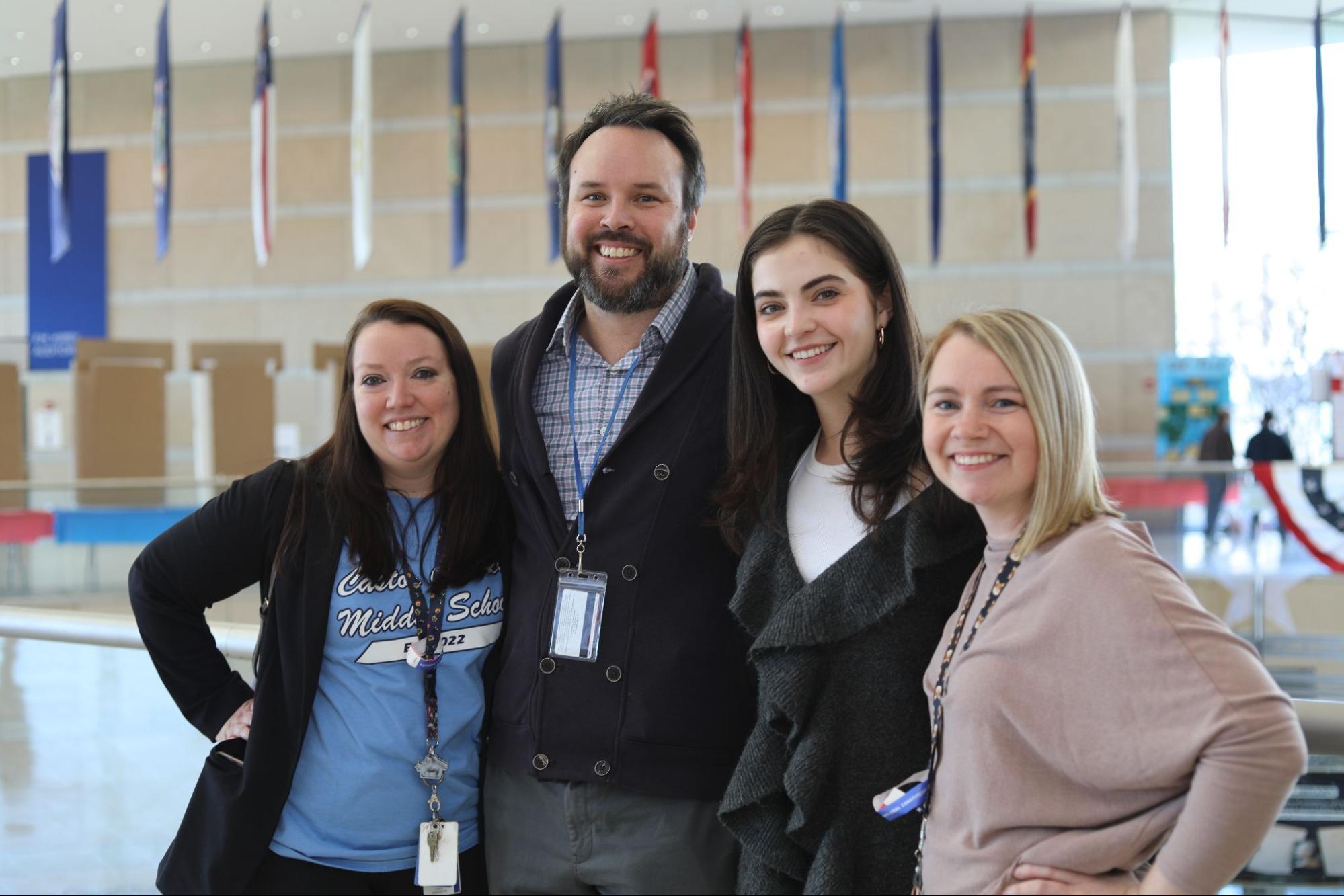 teacher with students