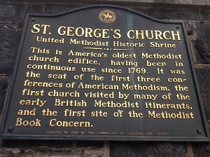Historical marker at St. George's