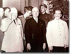 The three Allied leaders at the Potsdam Conference