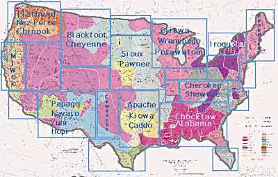 Map of Native American groups